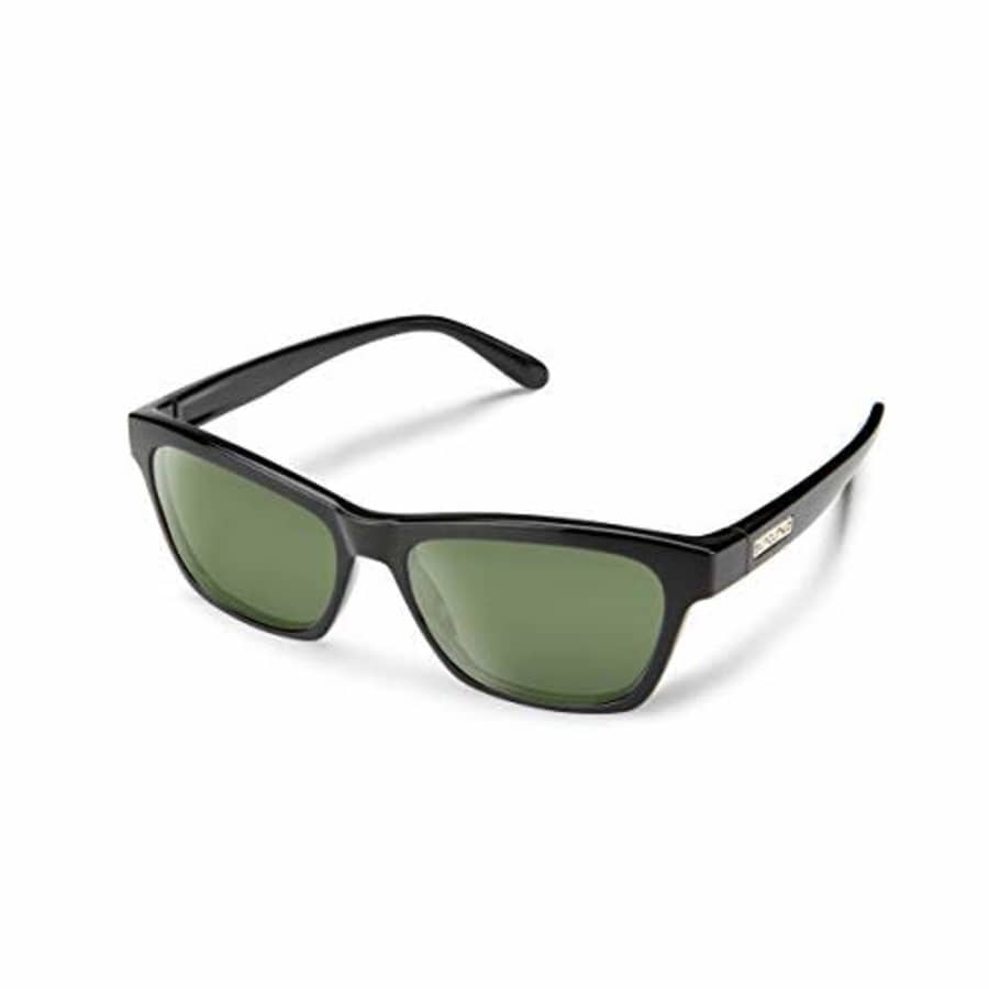Suncloud Quest Polarized Sunglasses, Black/Polarized Gray Green, One Size for $56