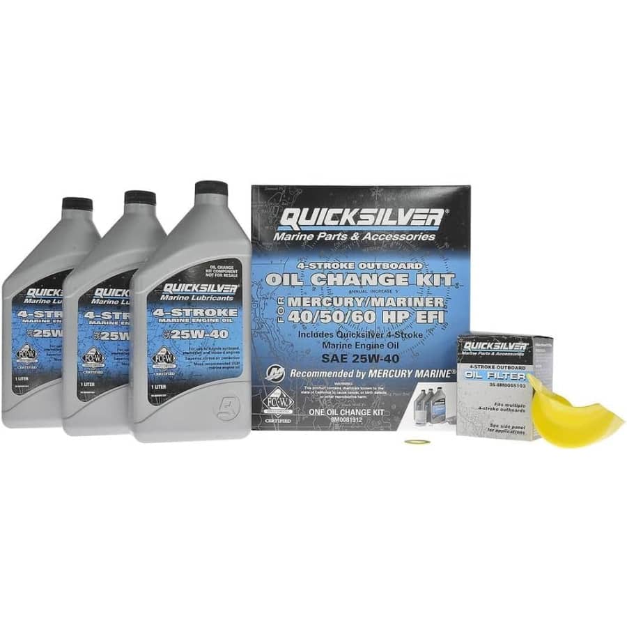 Quicksilver 25W-40 Oil Change Kit for $50
