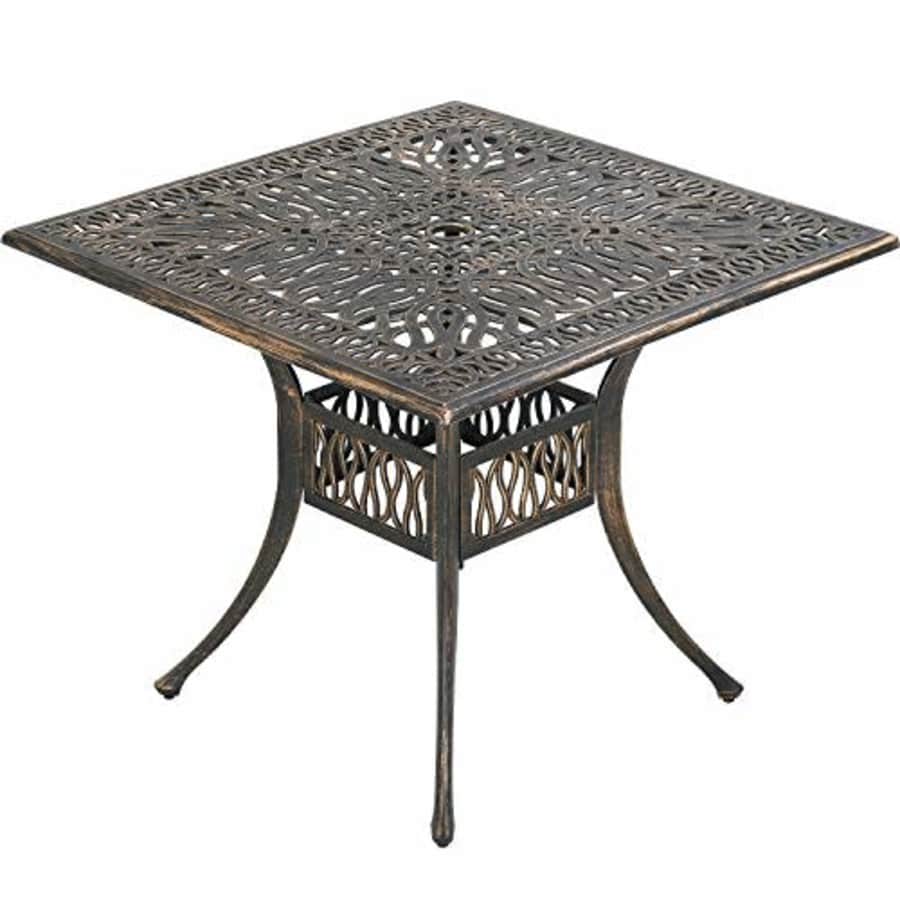 FDW Patio Dining Table Outdoor Dining Table Wrought Iron Patio Furniture Outdoor Table Patio Table for $126