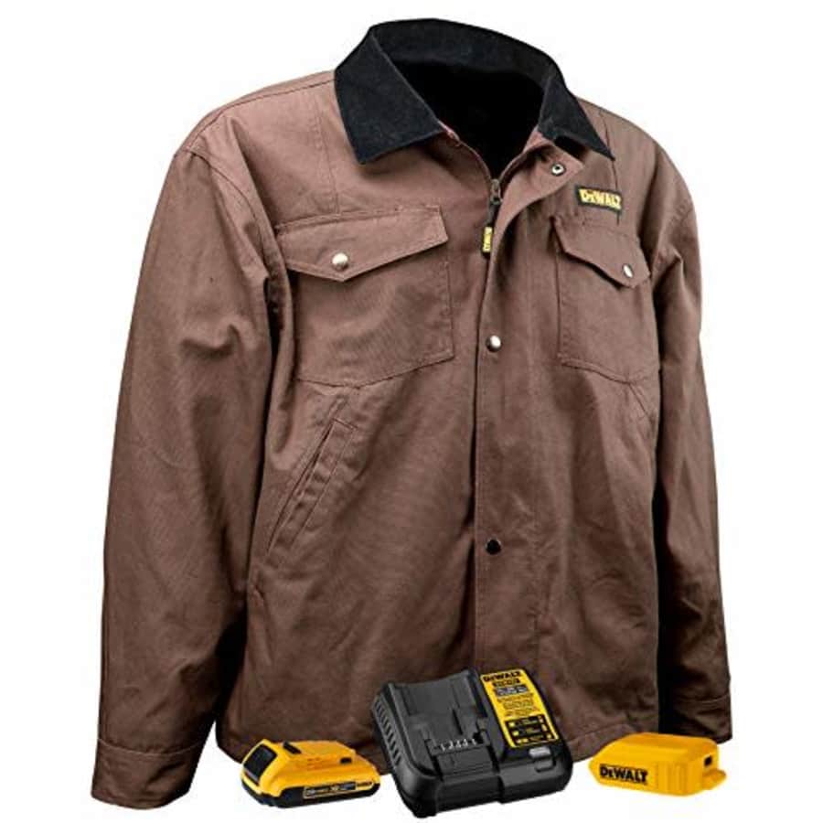 DEWALT DCHJ083 Heated Barn Coat Kit with 2.0Ah Battery and Charger, XL for $386 DEWALT DCHJ083 Heated Barn Coat Kit with 2.0Ah Battery and Charger, XL for $386