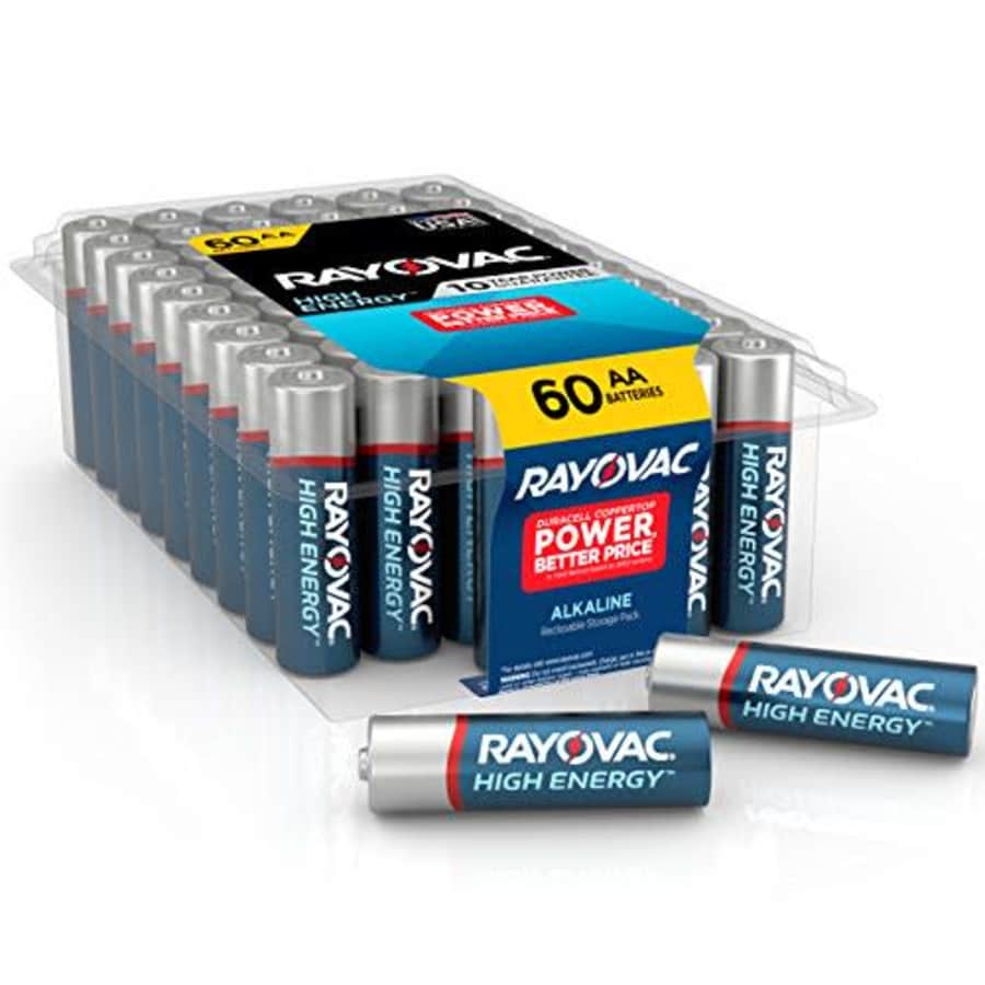 Rayovac AA Batteries, Alkaline Double A Batteries (60 Battery Count) for $22