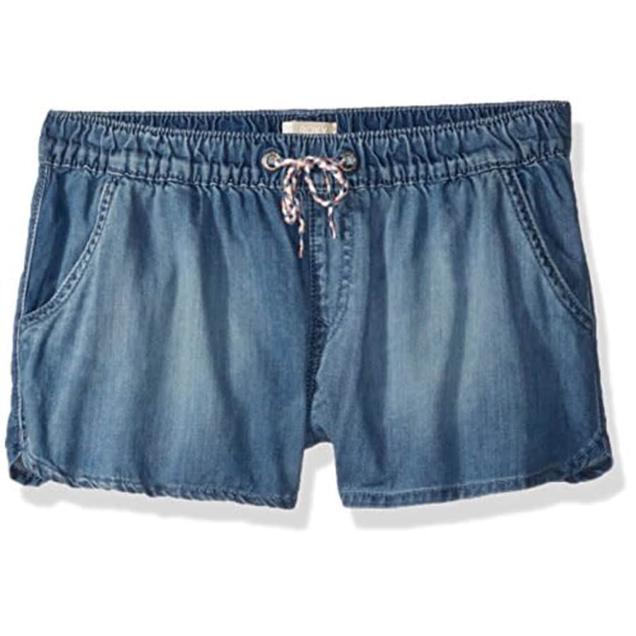 Roxy Girls' Little Fashion Denim Shorts, Medium Blue, 5 for $9