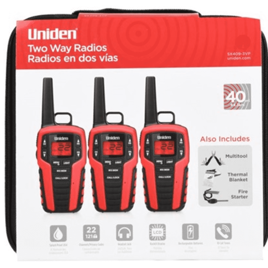 Uniden Two-Way Radio Survival Kit 3-Pack for $60 Uniden Two-Way Radio Survival Kit 3-Pack for $60