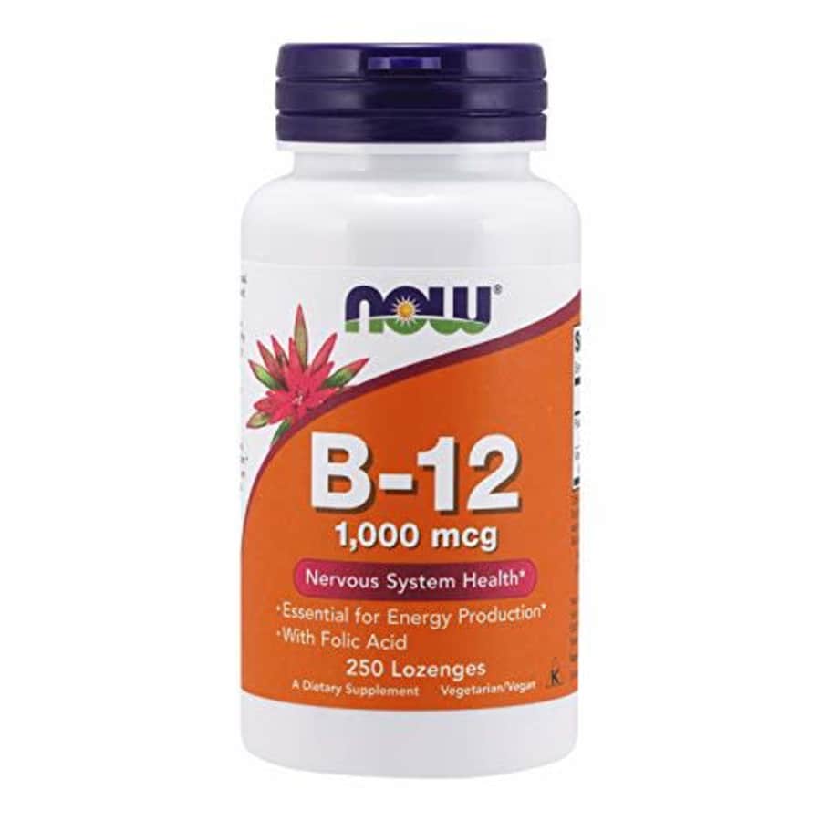 Now Foods NOW Supplements, Vitamin B-12 1,000 mcg with Folic Acid, Nervous System Health*, 250 Chewable for $13