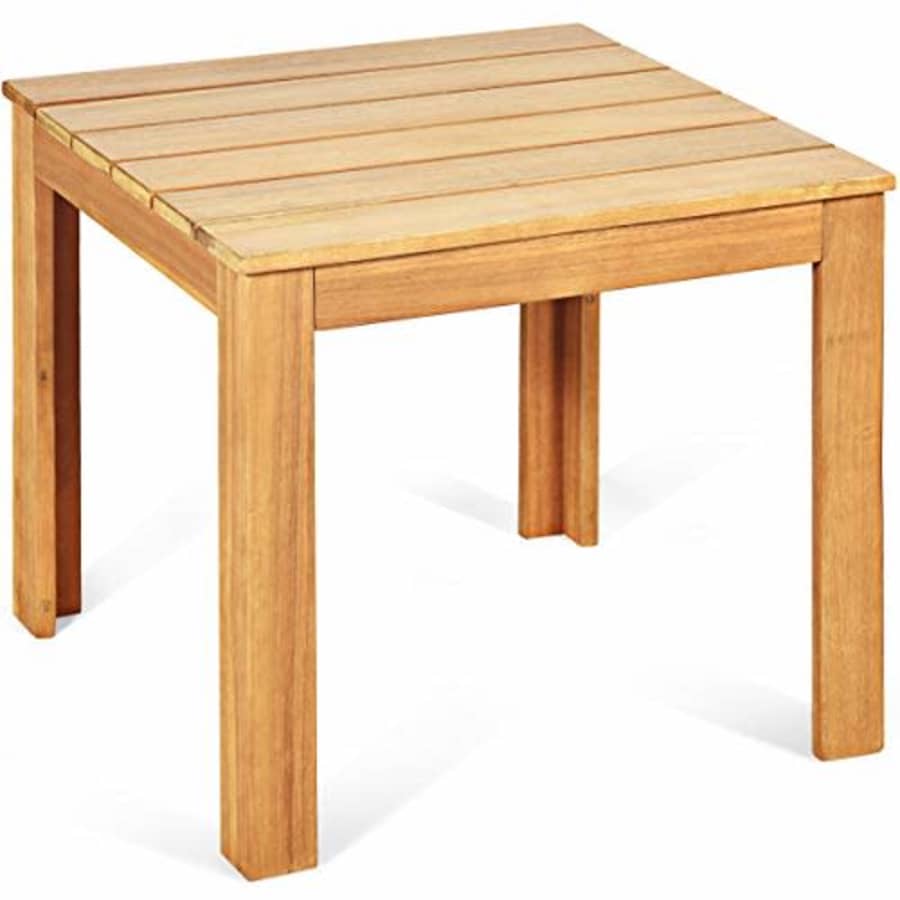 Giantex Side Table Outdoor Acacia Wood W/Oil Finished, Square and Large Weight Capacity for Patio for $50 Giantex Side Table Outdoor Acacia Wood W/Oil Finished, Square and Large Weight Capacity for Patio for $50
