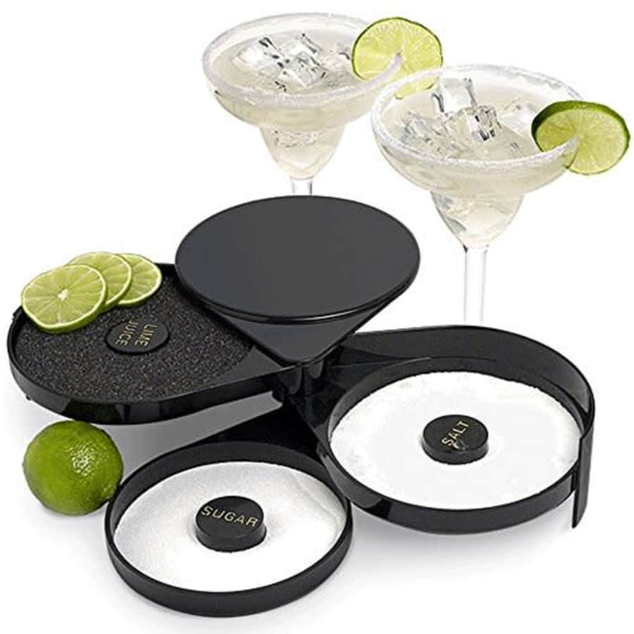 Greenco 3 Tier Bar Glass Rimmer Dish Set for Margarita Drink & Cocktail, Margarita Salt Rimmer, for $16