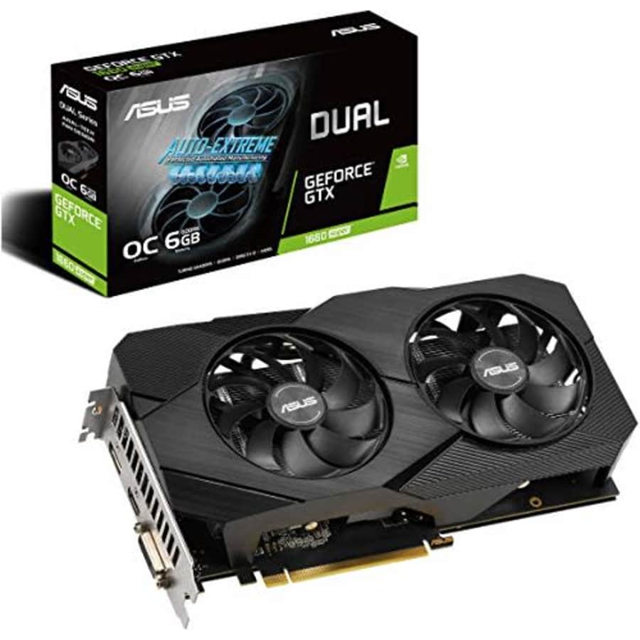 ASUS GeForce GTX 1660 Super Overclocked 6GB Dual-Fan Evo Edition VR Ready HDMI DisplayPort DVI for $330