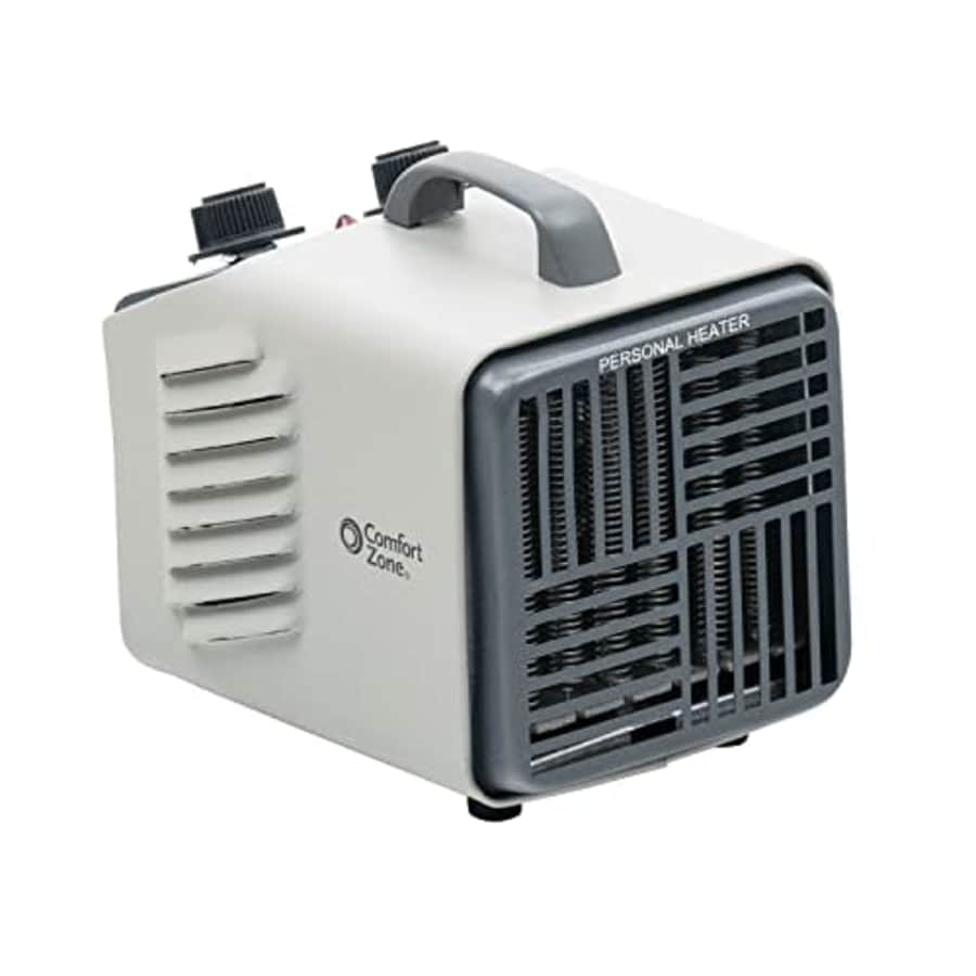 Comfort Zone CZ707 1500 Watt Compact Utility Heater, Gray for $30