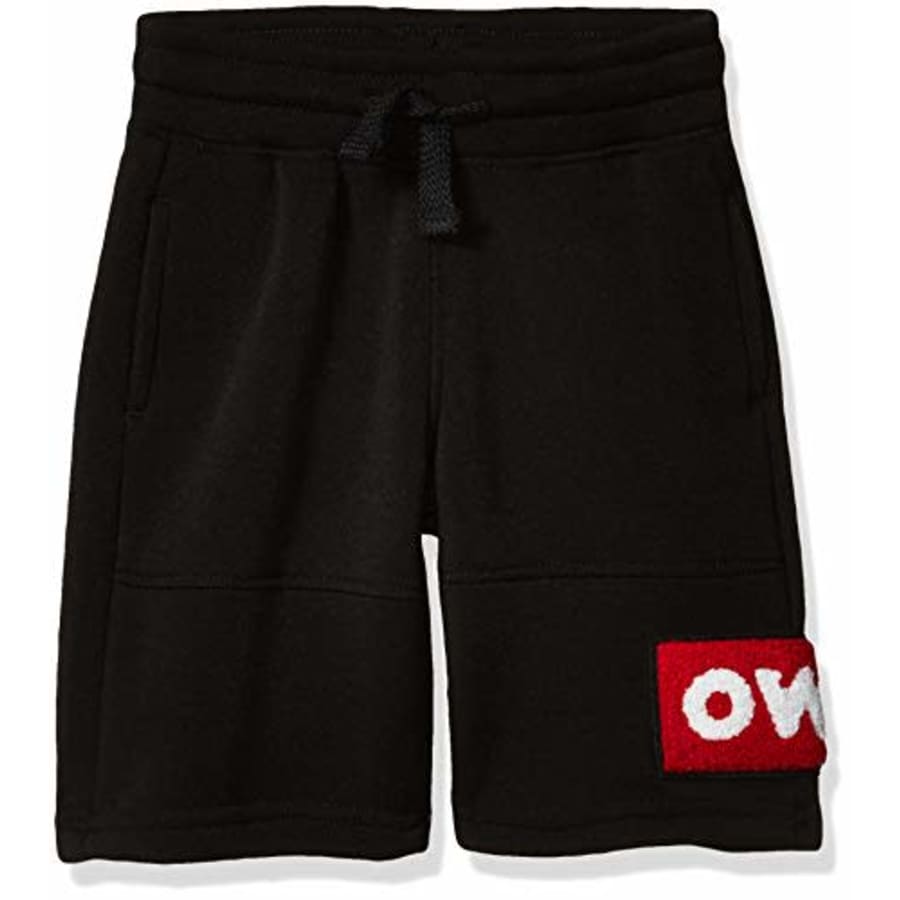 Southpole - Kids Boys' Little Jogger Shorts in Basic Solid Colors and Fleece Fabric, Black Chenille for $8 Southpole - Kids Boys' Little Jogger Shorts in Basic Solid Colors and Fleece Fabric, Black Chenille for $8