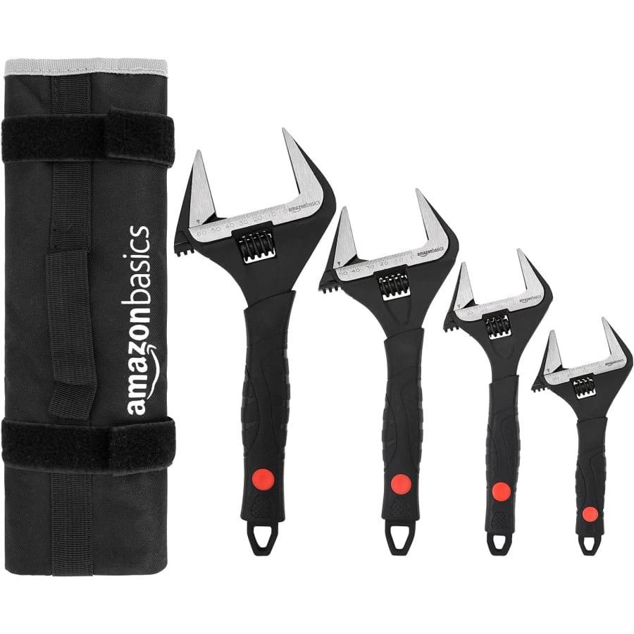 Amazon Basics 4-Piece Adjustable Plumbing Wrench Set: $42 Amazon Basics 4-Piece Adjustable Plumbing Wrench Set: $42