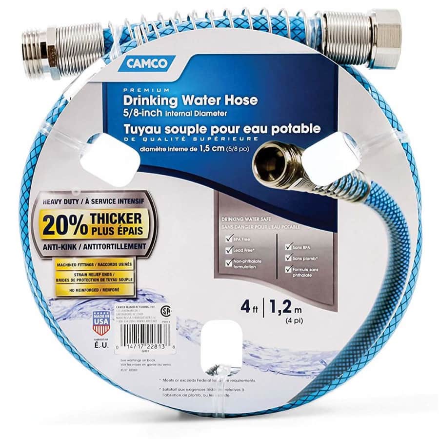 Camco 4-Foot Premium Drinking Water Hose for $10 Camco 4-Foot Premium Drinking Water Hose for $10