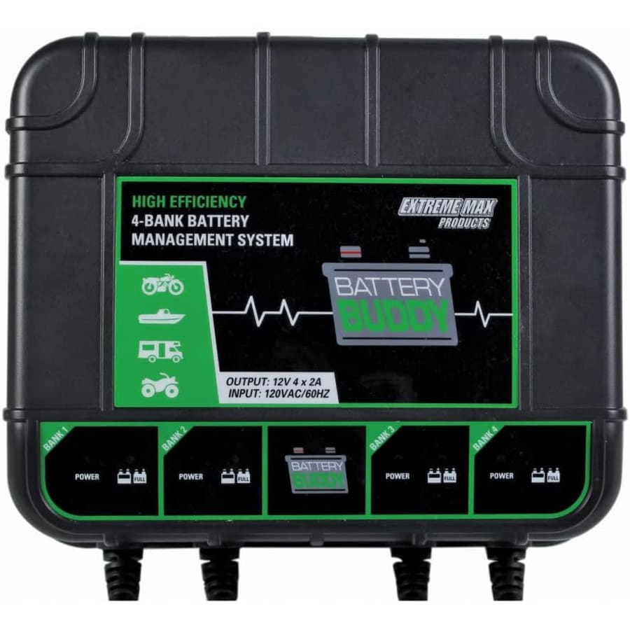 Extreme Max Battery Buddy 4-Bank Battery Charger for $50