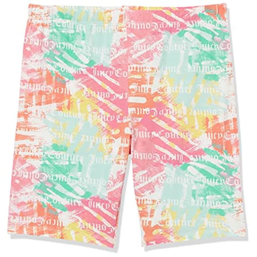 Juicy Couture Girls' Active Bike Shorts, Aqua Green Printed, 7 for $10 Juicy Couture Girls' Active Bike Shorts, Aqua Green Printed, 7 for $10