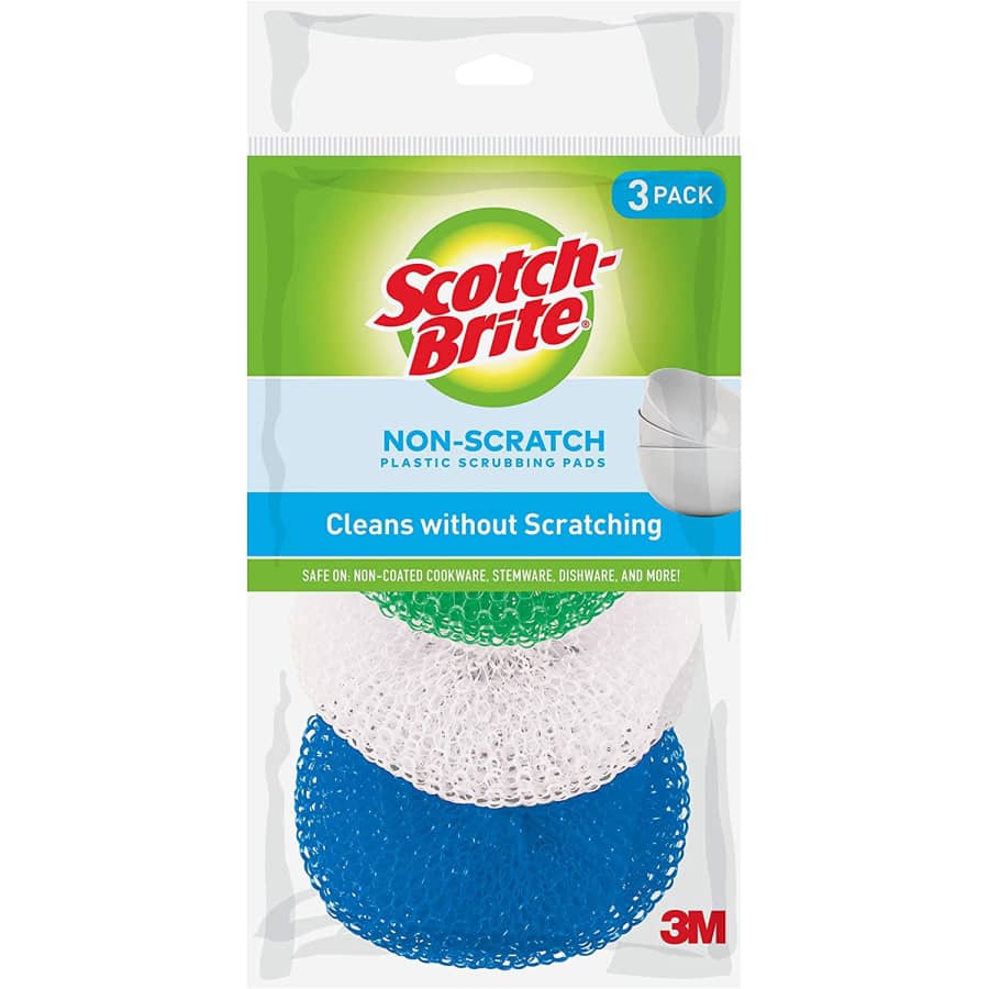 Scotch-Brite Non-Scratch Plastic Scrubbing Pad 3-Pack for $7