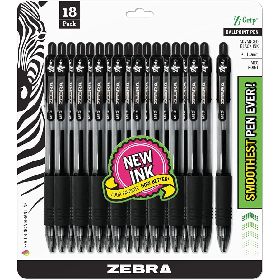 Zebra Pen Z-Grip Retractable Ballpoint Pen 18-Pack for $7 Zebra Pen Z-Grip Retractable Ballpoint Pen 18-Pack for $7