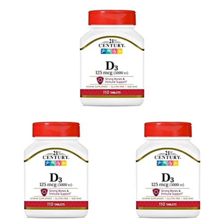 21st Century D 5000 IU Tablets, 110 Count (Pack of 3) for $27