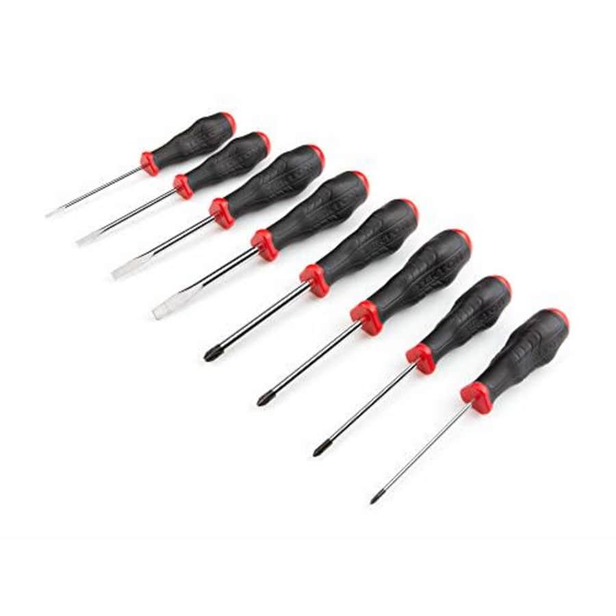 TEKTON High-Torque Chrome Blade Screwdriver Set, 8-Piece (#0-#3, 1/8-5/16 in.) | DRV43006 for $30