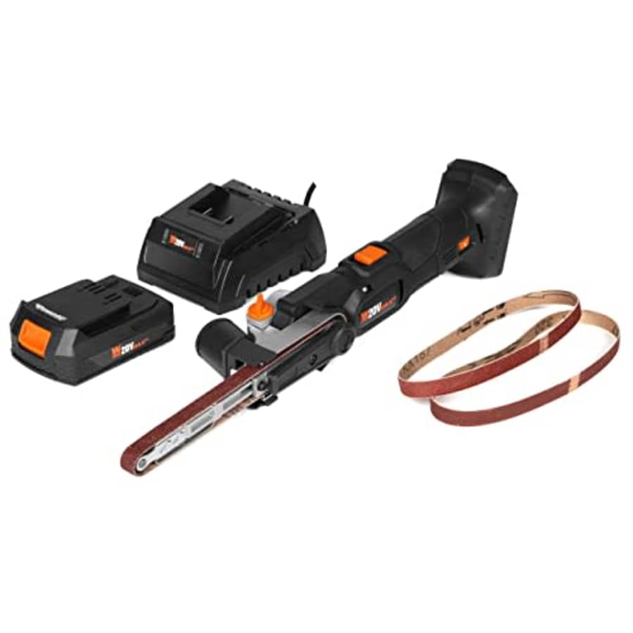 WEN 20437 20V Max Cordless Variable Speed Detailing File Sander with 2.0 Ah Lithium-Ion Battery and for $56