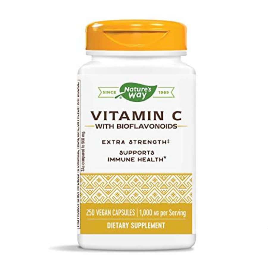 Nature's Way Vitamin C 1000 mg with Bioflavonoids; 1000 mg Vitamin C per serving; 250 Vegetarian for $29 Nature's Way Vitamin C 1000 mg with Bioflavonoids; 1000 mg Vitamin C per serving; 250 Vegetarian for $29