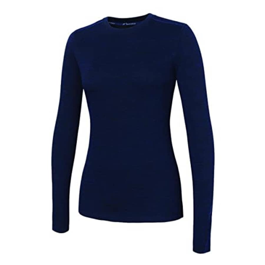 Terramar Women's Standard Thermawool Half Zip, Smoke Heather, Small (6-8) for $44