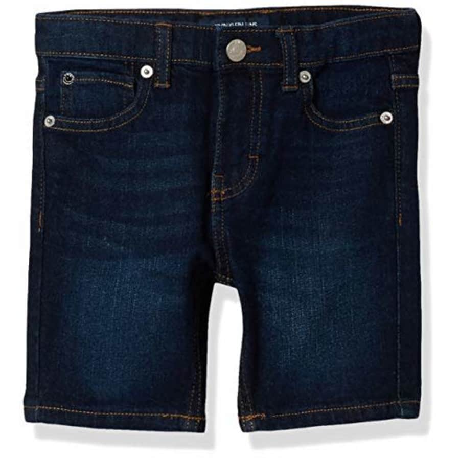 Calvin Klein Boys' Stretch Denim Short, Austin Dark Blue 2, 2T for $20