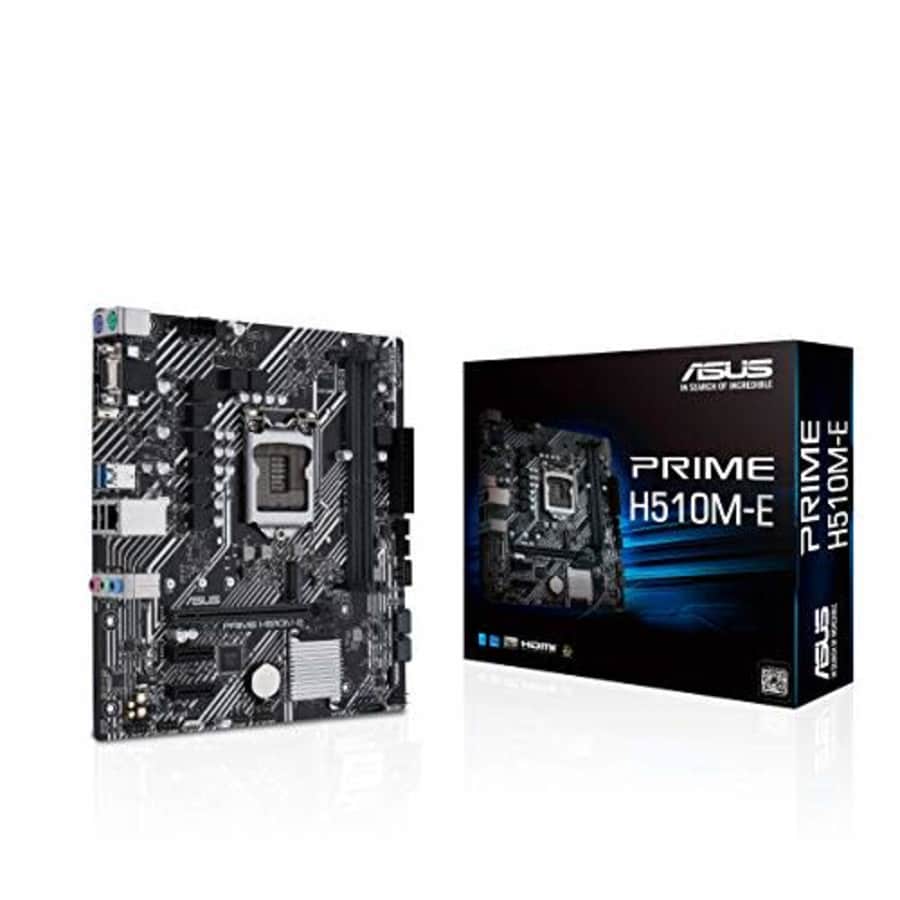 ASUS Prime H510M-E LGA1200 (Intel 11th/10th Gen) Micro-ATX Motherboard (PCIe 4.0,M.2 Slot, 1Gb LAN, for $135