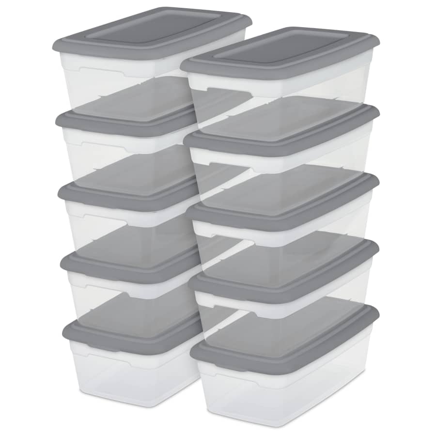 Sterilite 6-Quart Storage Container 10-Pack for $11