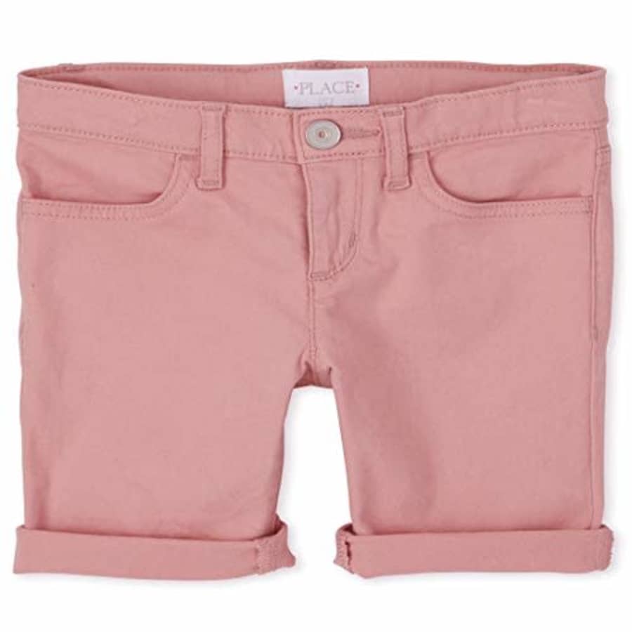 The Children's Place Girls' Slim Solid Skimmer Shorts, Tuscan Glow, 8S for $9