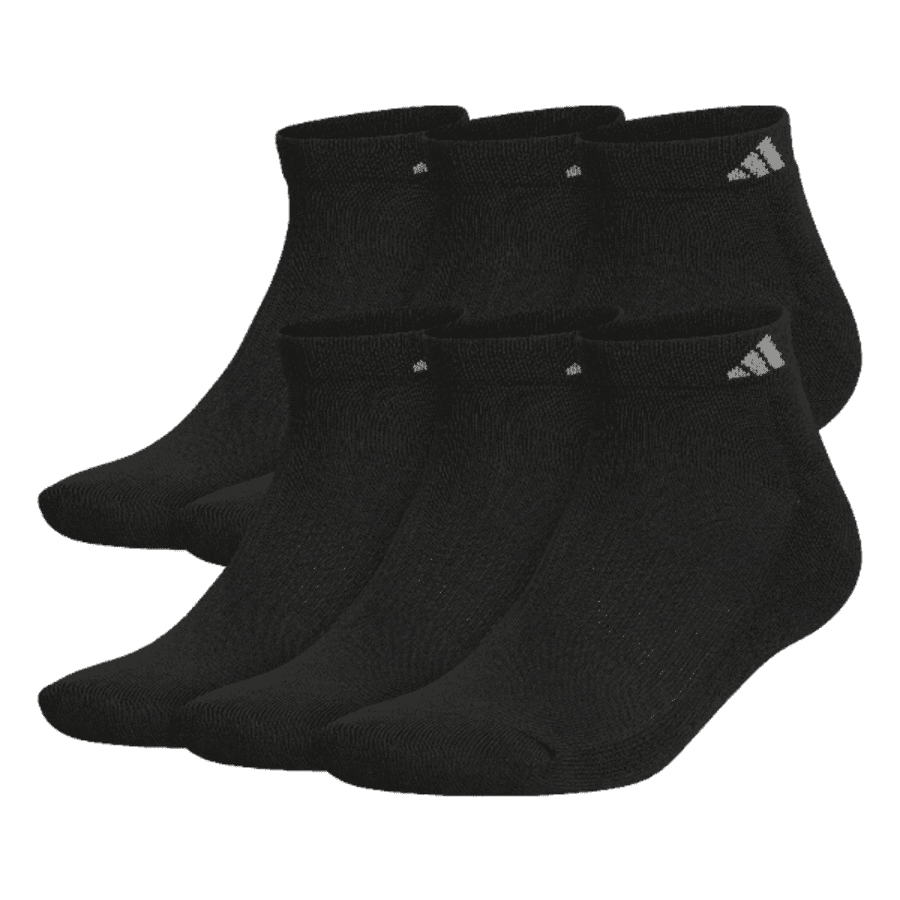 adidas Men's Cushioned Athletic Low Cut Socks 6-Pack for $14 adidas Men's Cushioned Athletic Low Cut Socks 6-Pack for $14