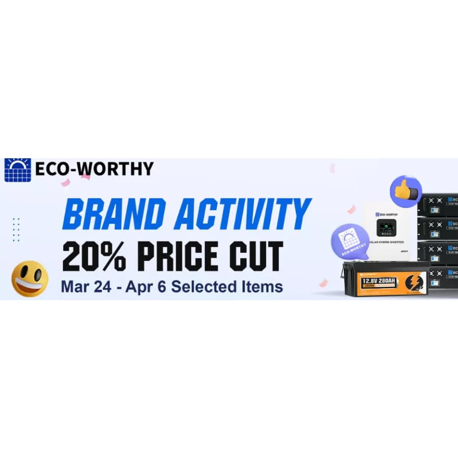 ECO-WORTHY Exclusive Brand Event at eBay: Up to 40% off