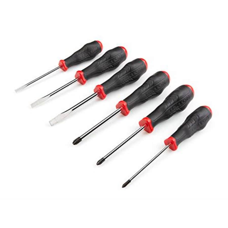 TEKTON High-Torque Chrome Blade Screwdriver Set, 6-Piece (#1-#3, 3/16-5/16 in.) | DRV43005 for $25