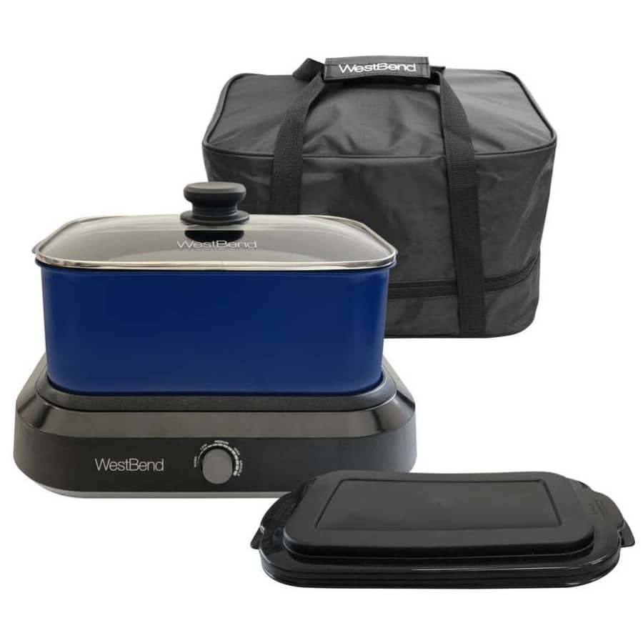 West Bend Versatility 5-Quart Slow Cooker w/ Travel Lid & Thermal Tote for $47 in cart