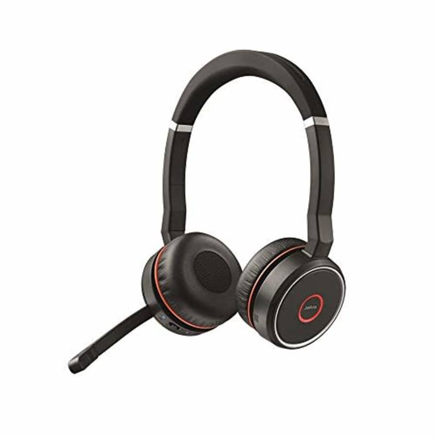 Jabra Evolve 75 UC Stereo Wireless Bluetooth Headset / Music Headphones Including Link 370 (U.S. for $180