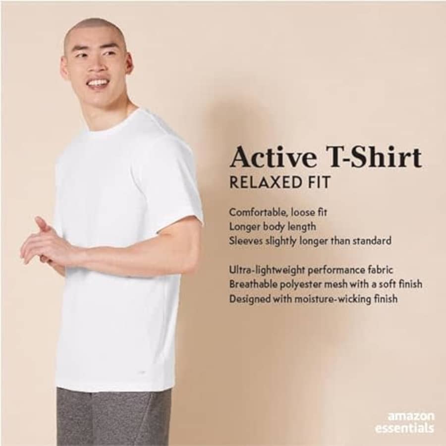 Amazon Essentials Men's Active Performance Tech T-Shirt (Available in Big & Tall), Pack of 2, for $23 Amazon Essentials Men's Active Performance Tech T-Shirt (Available in Big & Tall), Pack of 2, for $23