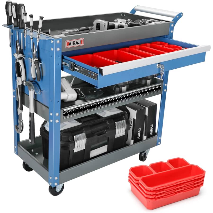 3-Tier Rolling Tool Cart: $69 3-Tier Rolling Tool Cart: $69