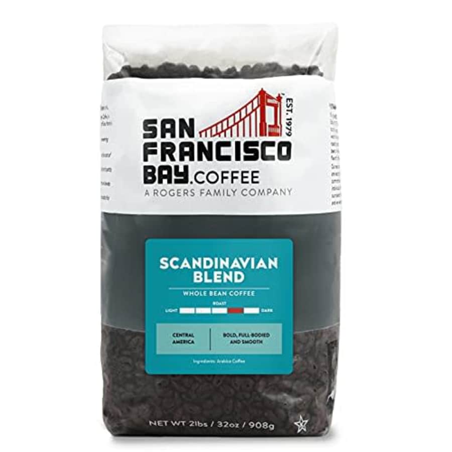 SF Bay Coffee San Francisco Bay Whole Bean Coffee - Scandinavian Blend (2lb Bag), Medium Dark Roast for $23 SF Bay Coffee San Francisco Bay Whole Bean Coffee - Scandinavian Blend (2lb Bag), Medium Dark Roast for $23
