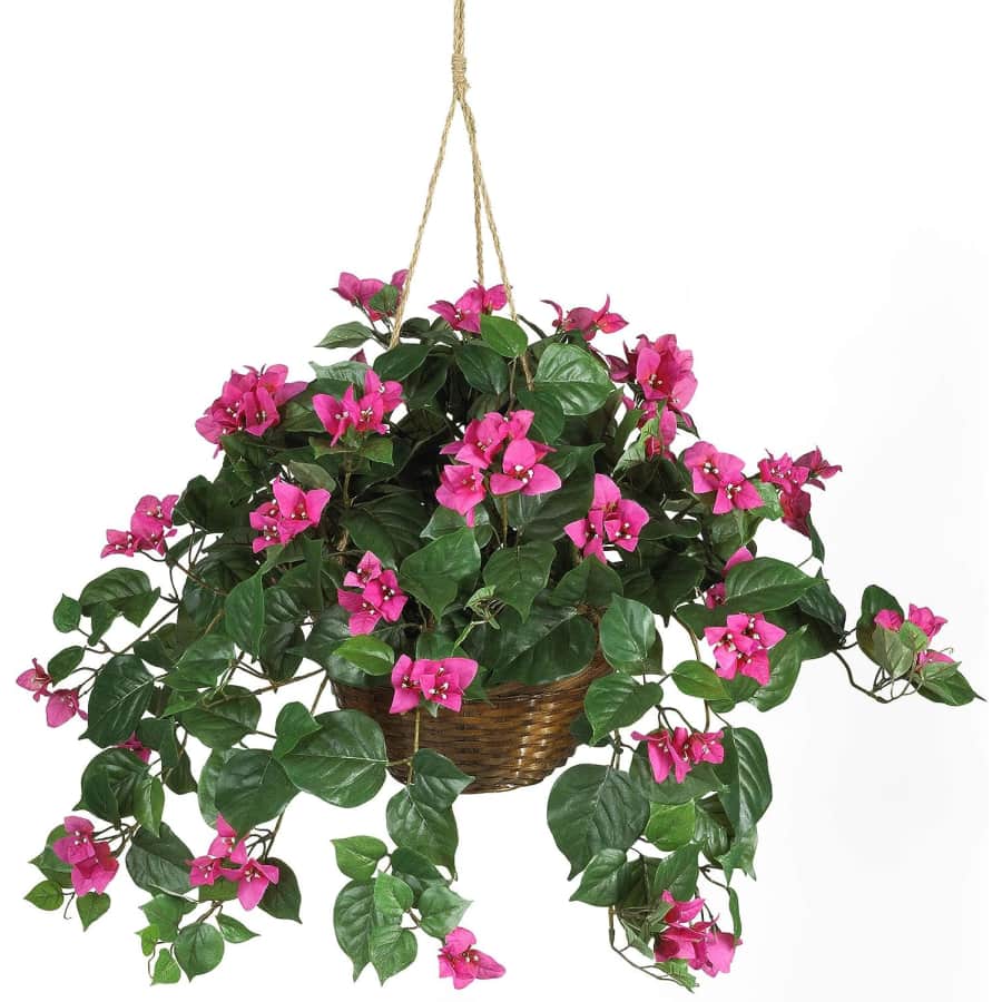 Nearly Natural Bougainvillea Hanging Plant for $84