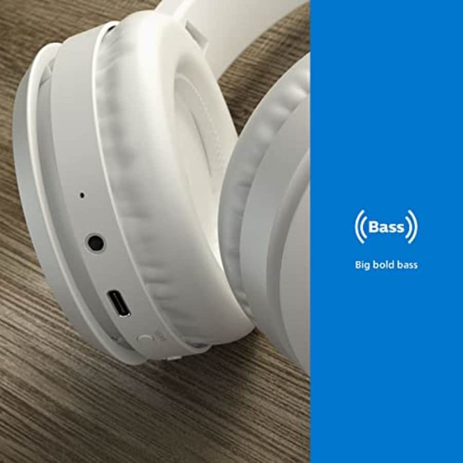 PHILIPS H5205 Over-Ear Wireless Headphones with 40mm Drivers, Lightweight Cushioned Headband, White for $30 PHILIPS H5205 Over-Ear Wireless Headphones with 40mm Drivers, Lightweight Cushioned Headband, White for $30