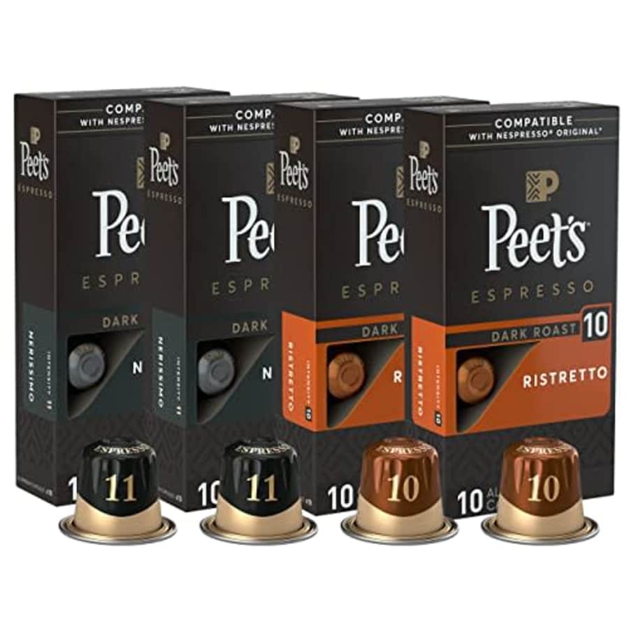 Peet's Coffee, Dark Roast Espresso Capsules Variety Pack, Compatible with Nespresso Original for $25