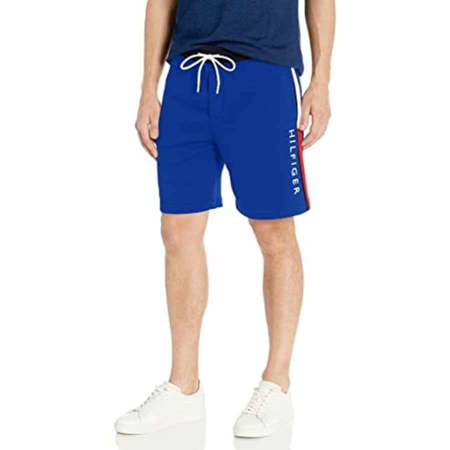 Tommy Hilfiger men's Tommy Hilfiger Men's Fleece Sweat Casual Shorts, Cobalt, Large US for $40