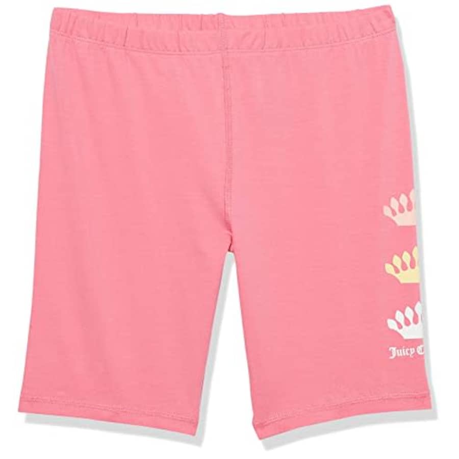 Juicy Couture Girls' Active Bike Shorts, Pink Crown, 16 for $13