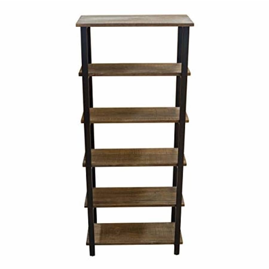 Alaterre Furniture Pomona 70" Tall 5-Shelf Solid Reclaimed Wood & Metal Bookcase, Durable Brown for $282 Alaterre Furniture Pomona 70" Tall 5-Shelf Solid Reclaimed Wood & Metal Bookcase, Durable Brown for $282