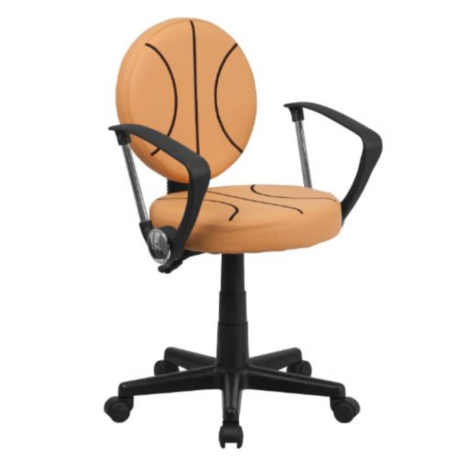 Flash Furniture Basketball Swivel Task Office Chair with Arms for $86 Flash Furniture Basketball Swivel Task Office Chair with Arms for $86
