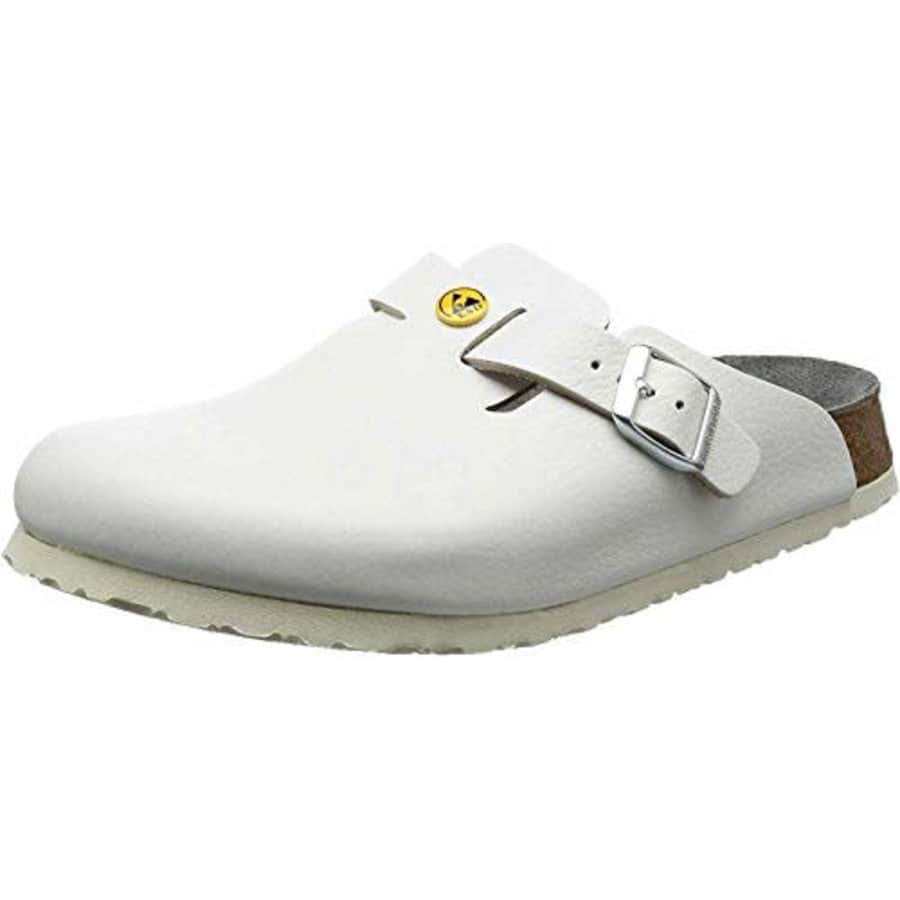 Birkenstock Original Boston ESD Leather Narrow Width, White L6 M4 37,0 for $110 Birkenstock Original Boston ESD Leather Narrow Width, White L6 M4 37,0 for $110