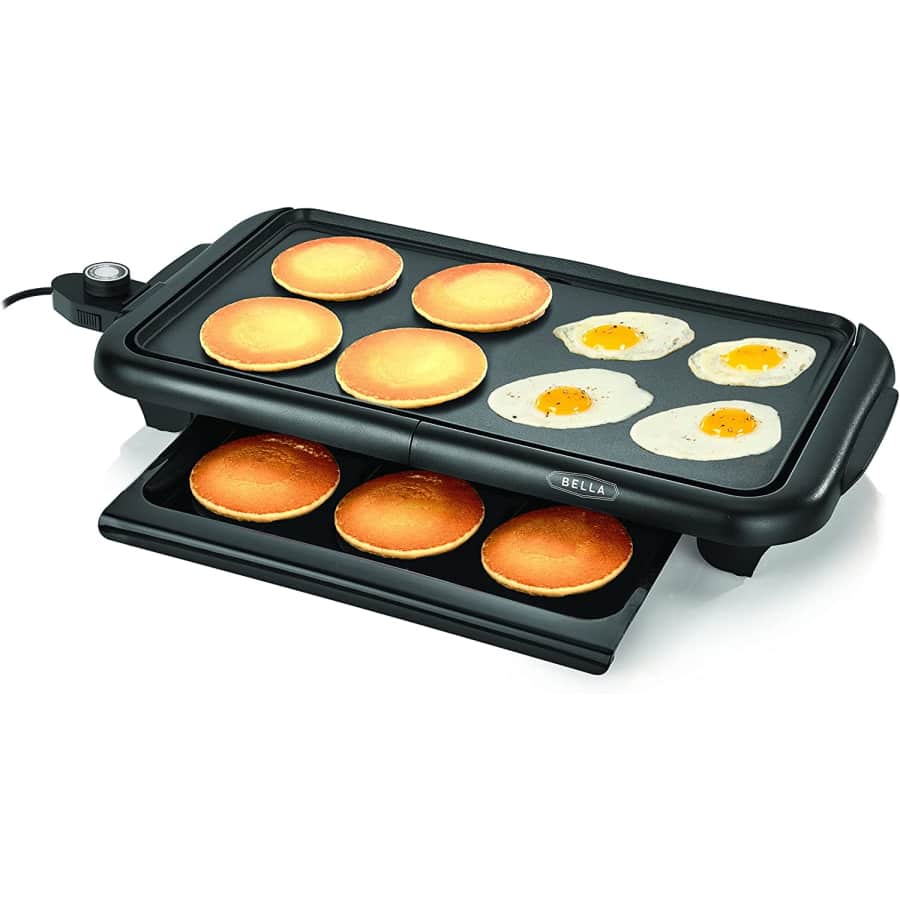 Bella 10" x 18" Nonstick Electric Griddle w/ Warming Tray for $29 Bella 10" x 18" Nonstick Electric Griddle w/ Warming Tray for $29