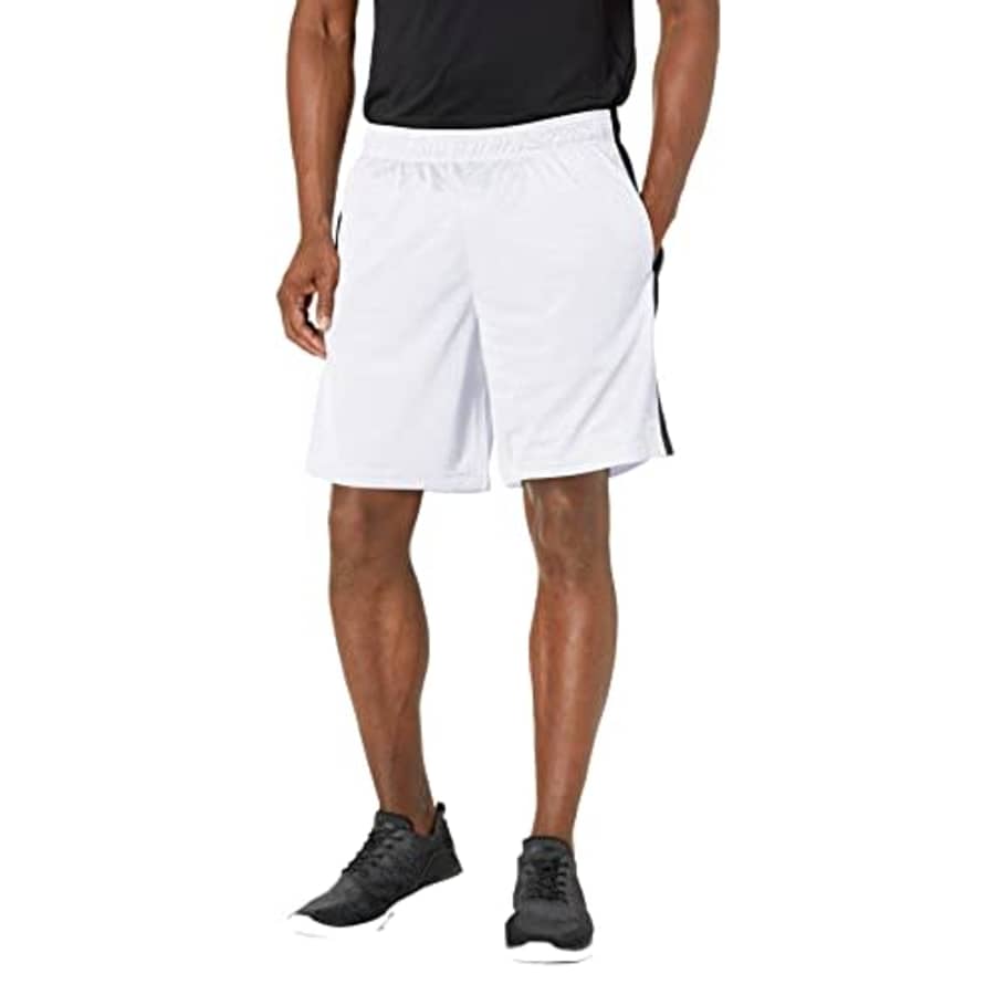 Southpole Men's Basic Mesh Shorts, White, XX-Large for $15