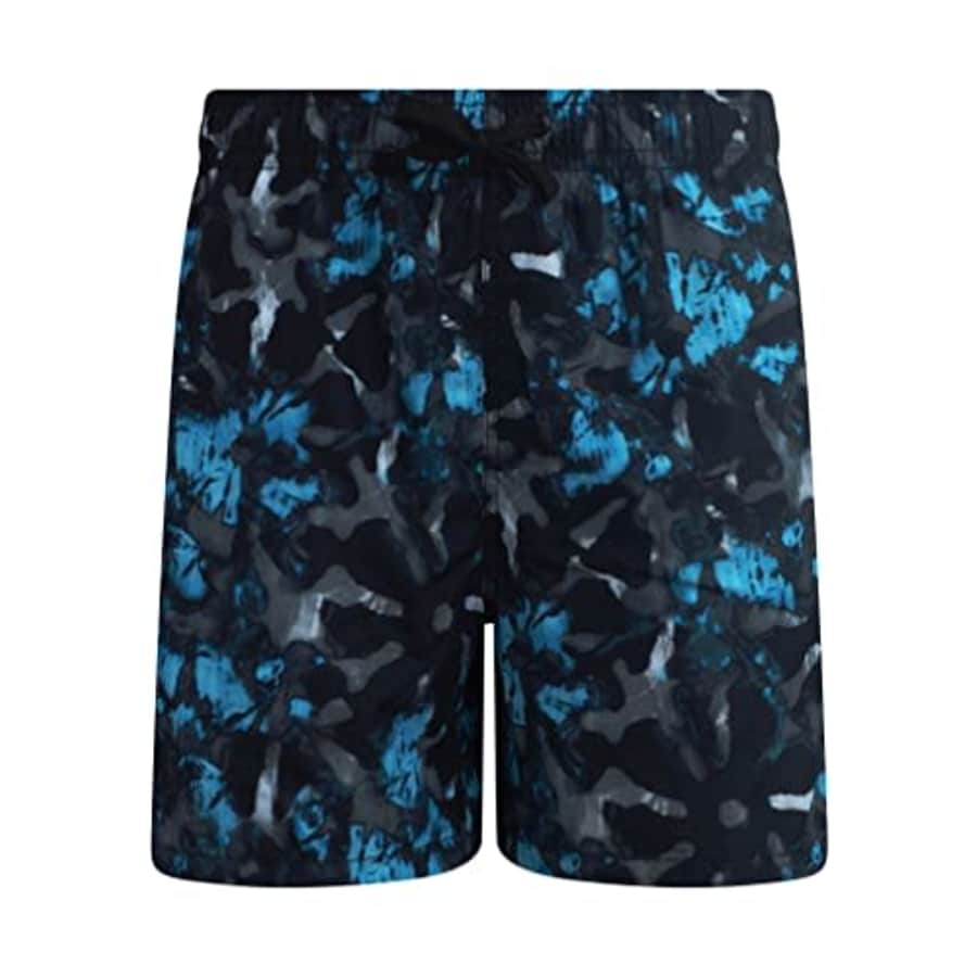 Kanu Surf Men's Standard Monaco Swim Trunks (Regular & Extended Sizes), Hydro Black/Aqua, Medium for $20