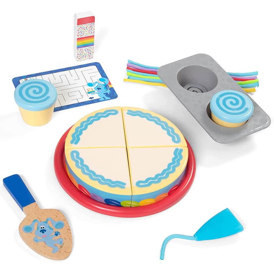 Melissa & Doug Blue's Clues & You! Wooden Birthday Party Play Set for $12