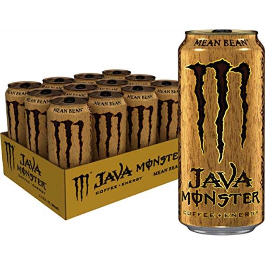 Monster Energy Java Monster Mean Bean, Coffee + Energy Drink, 15 Ounce (Pack of 12) for $23 Monster Energy Java Monster Mean Bean, Coffee + Energy Drink, 15 Ounce (Pack of 12) for $23