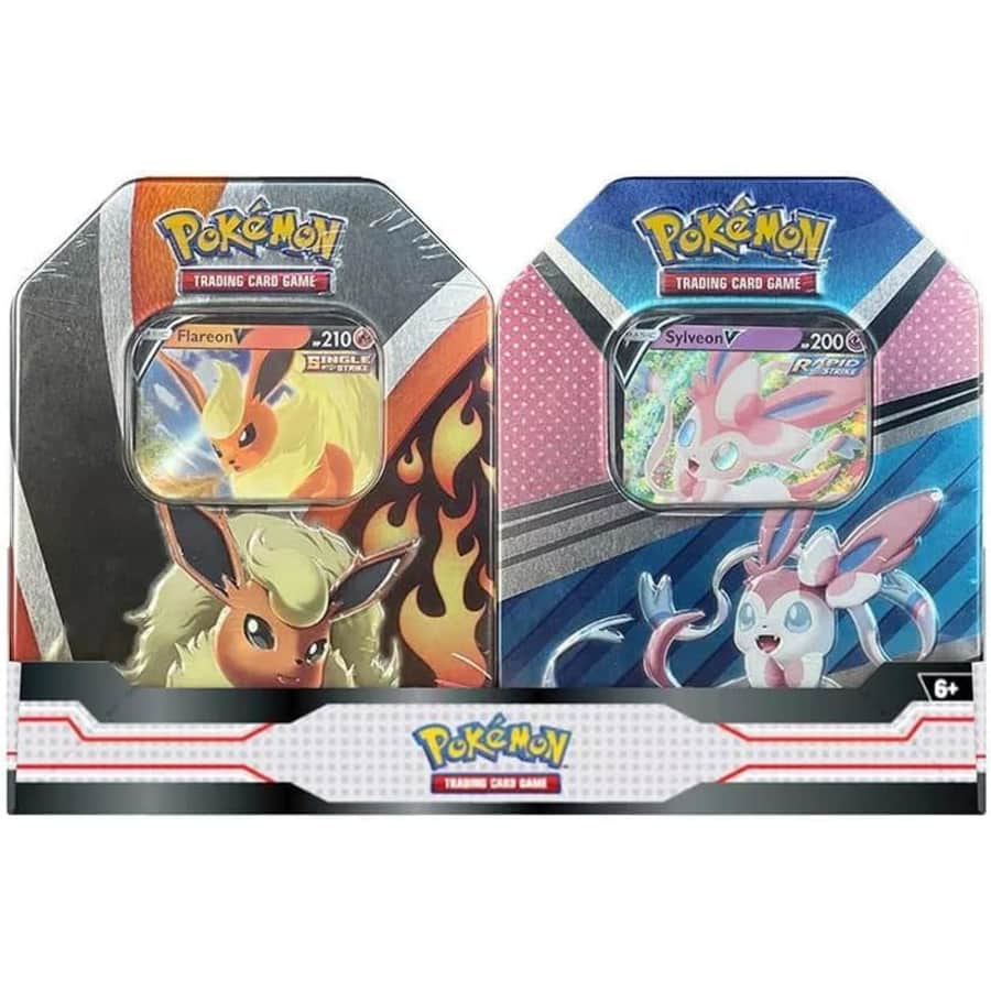 Pokemon Flareon Sylveon Tin Bundle 2023 for $20 Pokemon Flareon Sylveon Tin Bundle 2023 for $20